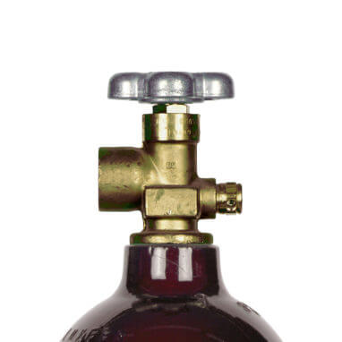 Beverage Elements 22 cu ft nitrogen cylinder valve closeup