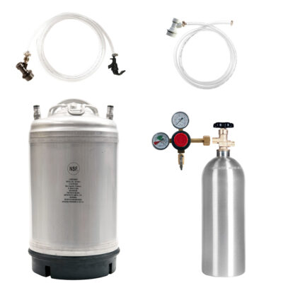 3 Gallon Ball Lock Keg Kit With 5 lb. CO2 Cylinder And Regulator
