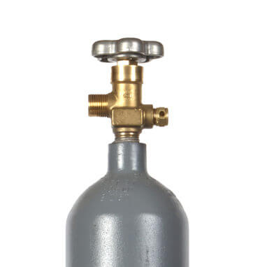 Beverage Elements 7 lb co2 cylinder valve closeup