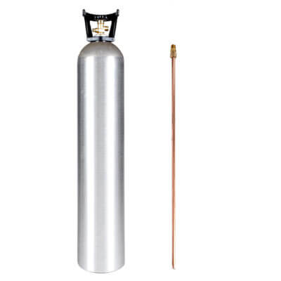 Beverage Elements 35 lb CO2 Cylinder with Siphon Tube and Handle