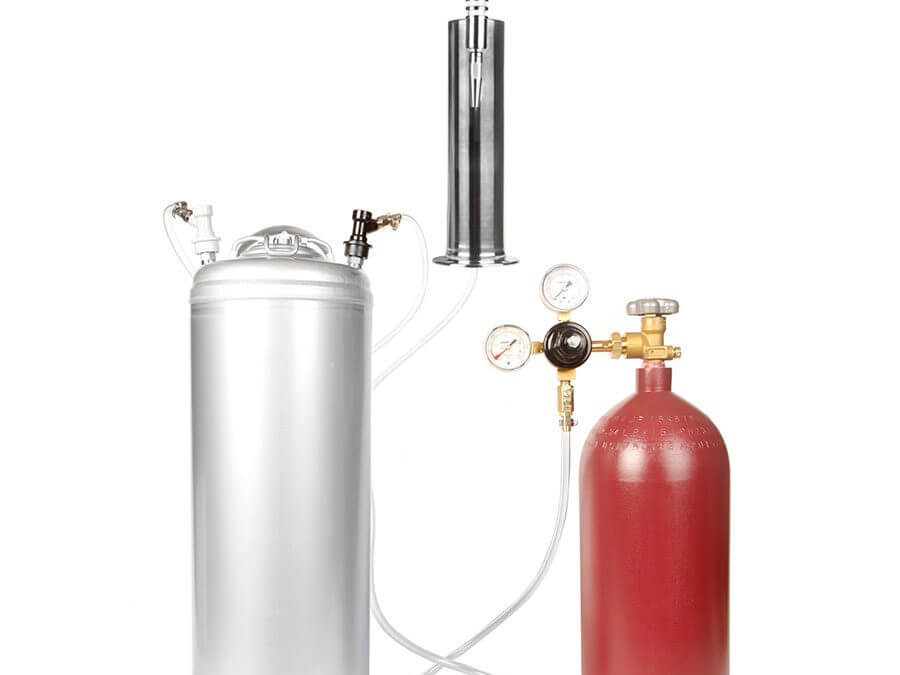 5 Gallon Ball Lock Keg Stout Kit With 40 Cu. Ft. Nitrogen Cylinder And Regulator