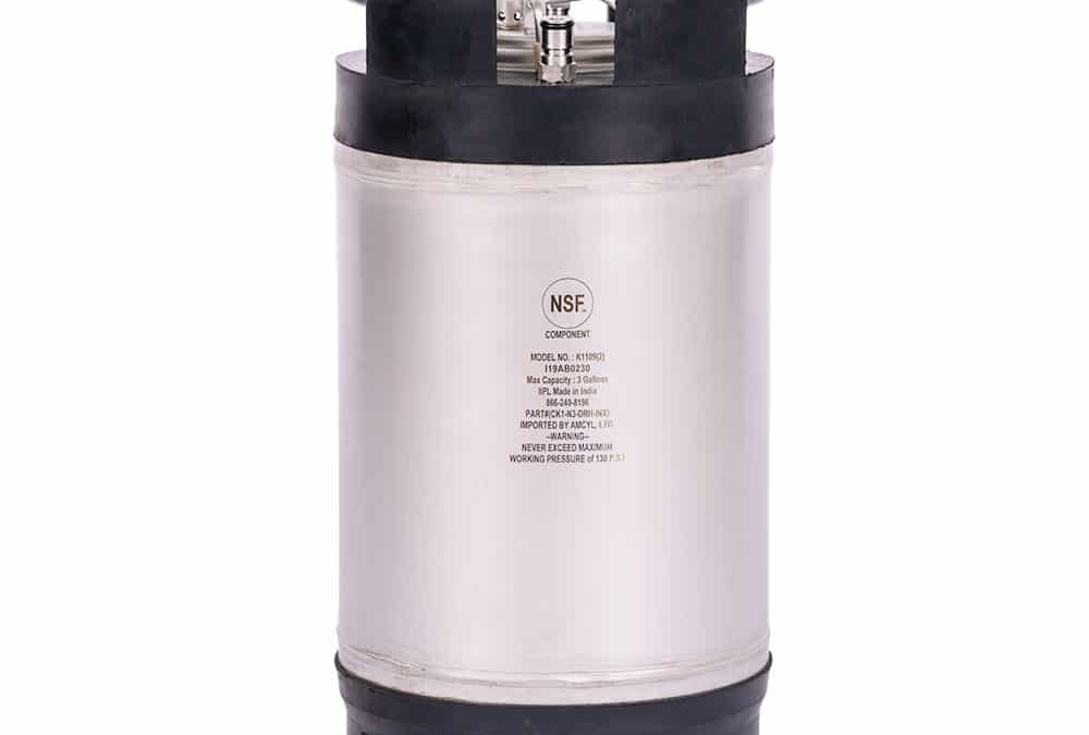 3 Gallon Ball Lock Keg – Dual Handle – New – AMCYL