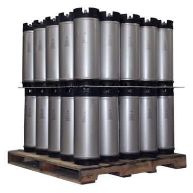 5 Gallon Dual Handle Ball Lock Keg Two Layer Pallet AMCYL