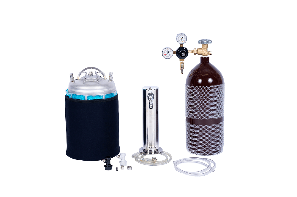 Cold Brew Nitro Coffee Kit 3 Gallon Ball Lock Keg Nitrogen Tank & Regulator | Beverage Elements