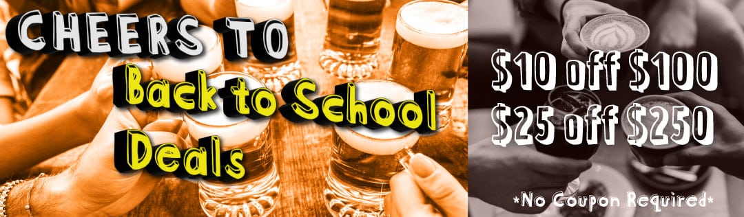 Back to school deals banner $10 off $100 $25 off $250